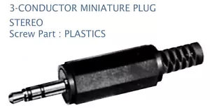 2 x Marushin MP-019 3.5mm Stereo Headphone Jack Plug Solder W/ strain relief - Picture 1 of 1