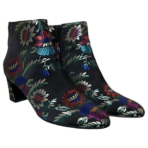 Vaneli Botines Bordados Florales EE. UU. 8M Negro Boho Whimseygoth Fairy - Imagen 1 de 13