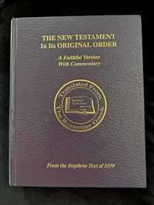 New Testament in Its Original Order: A Faithful Version w Commentary by Coulter - Imagen 1 de 6