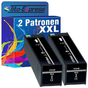 2 Patronen Black MegaXXL PlatinumSerie für HP 973 X HP973X HP 973X HP973 X Pigme - Bild 1 von 12
