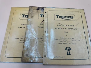 1965 TRIUMPH T100 T100 500 TWIN GENUINE PARTS BOOK MANUAL TROPHY TIGER 90 3TA - Picture 1 of 1