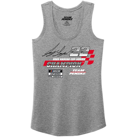 Joey Logano Women's NASCAR Cup Series Champion Racerback Ladies Tank Top T-Shirt Cover