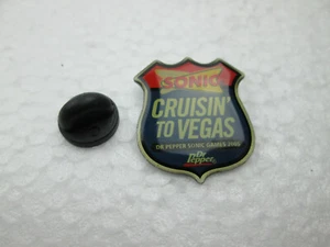 Sonic Restaraunt Cruisin To Vegas Dr. Pepper Sonic Games 2005 Hat Lapel Pin - Picture 1 of 7