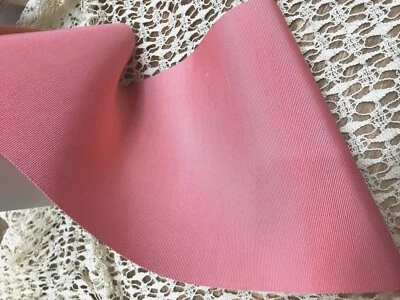 复古 Petersham 罗缎边棉丝绸 6.5 英寸粉色珊瑚 1 码 美国制造 — 第 1/4 张图片