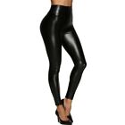 Sexy Women's Faux Leather Leggings High Waist Stretchy Skinny Pants PU Trousers