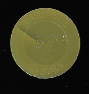 Australia • Adelaide Casino • Plastic 50 Cent Chip - Picture 1 of 2