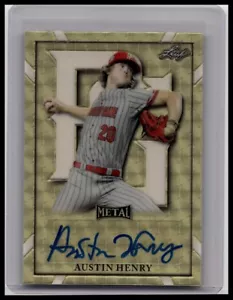 2021 Leaf Metal Perfect Game Austin Henry #BA-AH1 Metal Autographs - Super 1/1 - Bild 1 von 2