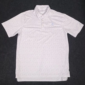 Peter Millar Summer Comfort Golf Polo Mens Large White Cocktails Drinks Print - Picture 1 of 17