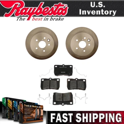 Rotores de freno traseros y pastillas de freno de cerámica con herrajes para Lexus GS300 2006 Foto 1 de 4