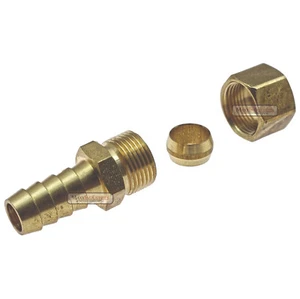 Automatic Transmission Cooler Line Fitting 5/16" Compression Brass Barbed - Picture 1 of 3