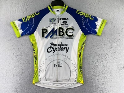 Camiseta deportiva de ciclismo Voler adulto grande gris verde azul PMBC Pasadena MTB Club 1/2 cremallera Foto 1 de 4