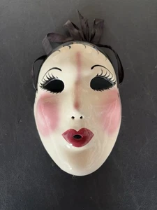 Fancy Faces New Orleans Ceramic Mask Artist Signed Kings and Clowns Mardi Gras - Picture 1 of 6