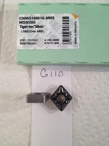 10 NEW TIGER-TEC / WALTER CNMG 544-MM5 CARBIDE INSERTS 160616 GR: WSM20S. {G110} - Picture 1 of 2