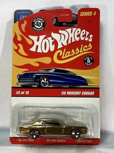 Hot Wheels Classics Series 4 '68 Mercury Cougar 1968 Cougar-Metallic Blue - Picture 1 of 1