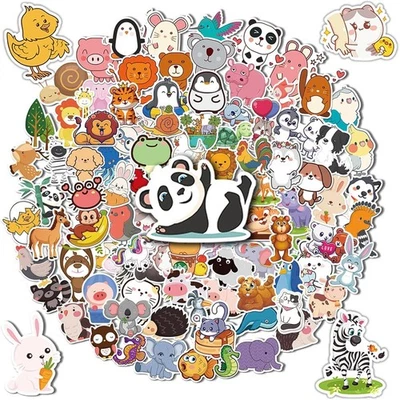 Stickers for Kids, 100 pcs Water Bottle Stickers for Kids, Cute Animal Vinyl - Image 1 of 4
