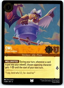 #1 Eule - Piraten Lookout - Uncommon KALTFOLIE 2024 Disney Lorcana Azurite Meer - Bild 1 von 2