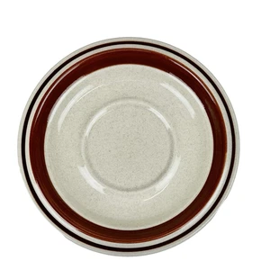 Yamaka Chateau Sienna Brown Sienna Brown Trim Contemporary Saucer Plate 6 Inch - Picture 1 of 2