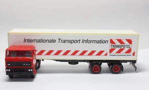 hg4827, Old Herpa Truck Semi Truck DAF Transpotel International Transport Info. - Picture 1 of 8