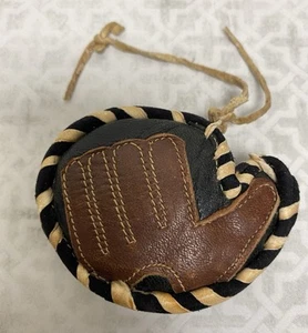 Vintage Leather Baseball Glove Christmas Hanging Ornament! Leather, 3" x 2.5" - Picture 1 of 2