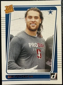 Retrato de novatos Simi Fehoko 2021 Donruss clasificación RC #292 Dallas Cowboys - Imagen 1 de 2