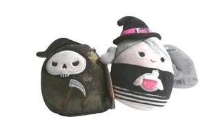Squishmallows Otto Sensenmann Agora Hexe Plüsch Set 5 Zoll Halloween 2023 Neu mit Etikett - Bild 1 von 3