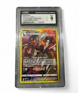 Pokémon TCG Houndoom CGC Mint 9 -Brilliant Stars TG10/TG30 Holo Secret Rare - Picture 1 of 2