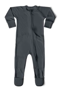 NWT Goumi Kids Grow With You Zipper Loose Fit Bamboo Jumpsuit 6-12 Months Blue - Picture 1 of 6