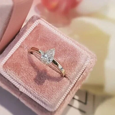 Lab Grown / CVD Diamond Womens Solitaire Engagement Ring 1 Ct 14K Yellow Gold - Image 1 of 4