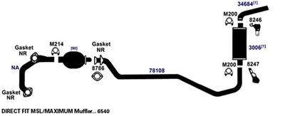 Silenciador de escape para Hyundai Sonata 2002-2005 2,7 L V6 GAS DOHC Foto 1 de 4