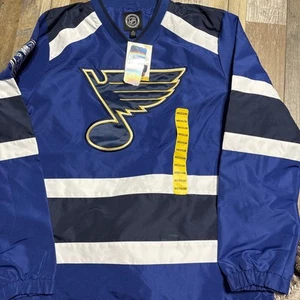 NHL Adult Side Zipper Loose Fit Long Sleeve V-Neck Pullover Size Medium NWT - Picture 1 of 2