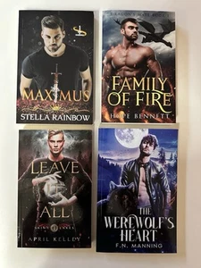 4-Book Fantasy Shifter Gay MM Romance Novels Various Authors - Imagen 1 de 2