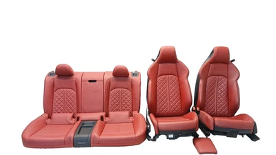 9k Miles 18-24 Audi B9 S5 A5 Coupe Front Rear Seat Red Driver Passenger 090325 - Image 1 of 4