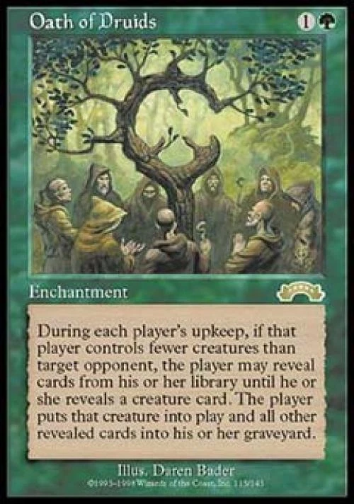 MTG English Oath of Druids Light Play Normal Exodus - Image 1 of 1