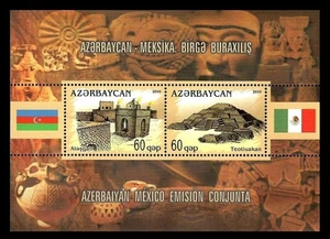 Azerbaijan - Mexico 2010 * Flags * Architecture * Joint Block * MNH - Picture 1 of 2