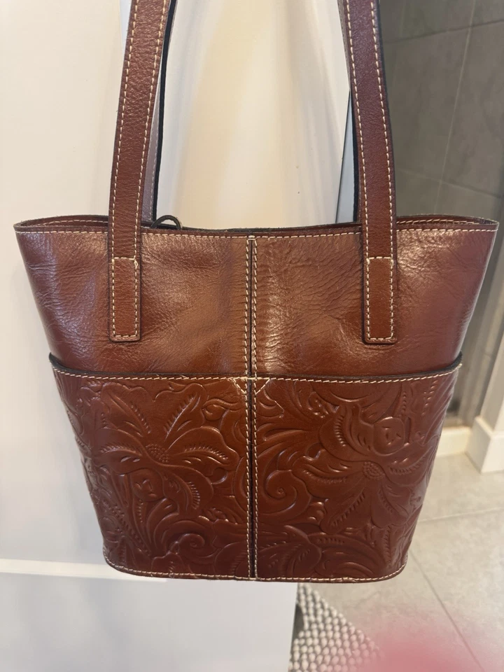 Bolso de mano Patricia Nash de cuero marrón Foto 1 de 4