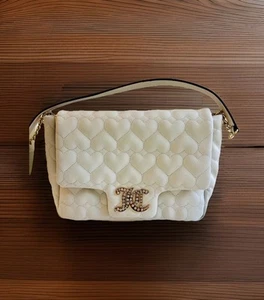 JUICY COUTURE Angel “Brighter Than A Diamond” Quilted Cream Crossbody Bag NWT - Picture 1 of 10