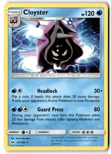 2017 Sun & Moon Cloyster #34 Stage 1/Rare - Picture 1 of 2