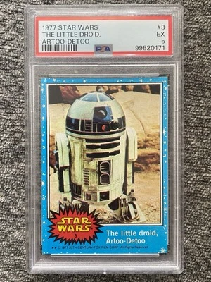 1977 Star Wars The Little Droid Artoo-Detoo R2D2 #3 Trading Card PSA 5 EX - Image 1 of 2