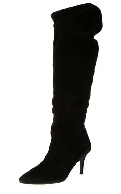Stuart Weitzman 249030 Womens Suede Knee High Boots Black Size 9 Medium - Image 1 of 4
