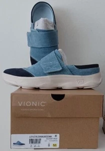 VIONIC LOTUS RX RECOVERY CLOG SLIDE SCHUHE BLAU DENIM 8M BRANDNEU IM KARTON NEU IM KARTON - Bild 1 von 7
