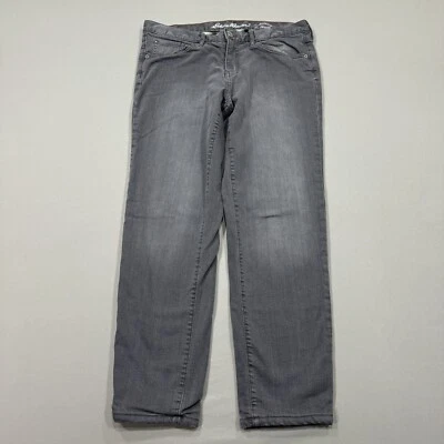 Eddie Bauer Jeans Womens 8 Petite Gray Lined Boyfriend Relaxed Medium Wash Denim - Image 1 of 4