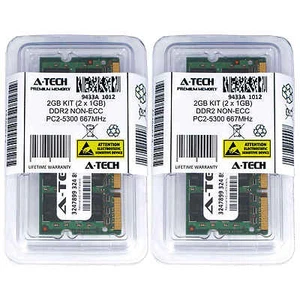 2GB 2 x 1GB DDR2 Laptop Modules 5300 667 Notebook 200 pin 200-pin Memory Ram Lot - Picture 1 of 1