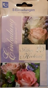 Einladungen zur Silberhochzeit 5er Set - Bild 1 von 1