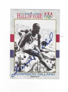 Signed HARRISON DILLARD Track 1991 Impel US Olympics Hall of Fame Card #15 w/COA - Picture 1 of 1