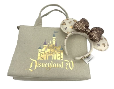 Disneyland 70 Aniversario Castillo Orejas y Bolso de Mano con Correa para el Hombro 2025 (DD) Foto 1 de 4