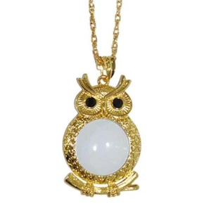 Portable 6X Pendant Magnifying Glass Necklace with Owl Design for Crafts Reading - Picture 1 of 16