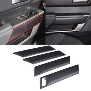 Matte Black ABS Interior Door Panel Trim For Toyota Tundra 2022+ Sequoia 23+high - Picture 1 of 11
