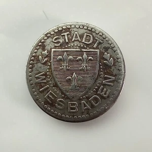 ๐ฉ๐ช Germany Rare 10 Pfennig - Wiesbaden 1920. Iron. Rare item. E. 66 - Picture 1 of 3