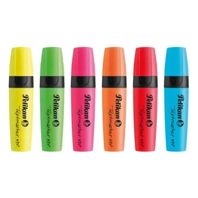 6x Pelikan Textmarker Leuchtmarker Highlighter 490 Marker 2-5mm farbig sortiert - Bild 1 von 4