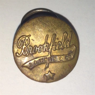 Rare Antique American Jean Company, Brookfield J. A. White & Co. Overalls Button - Image 1 of 4